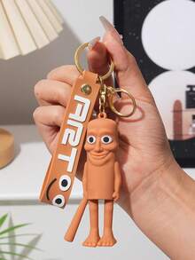 1pc Classic "Shan Hai Jing" Keychain, Abstract Tung Tung Sahur Wooden Doll Pendant, Quirky Creative Key Chain, National Style Cultural Creative Small Item, Student Personalized Accessory, Unique Keychain, Tralalero Tralala Keychain - Multicolor - View 9