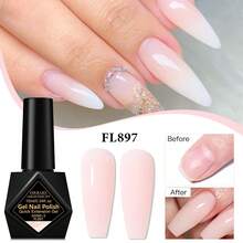 FOUR LILY 4 pièces Gel de construction rapide LILY 10ml, vernis à ongles clair, rose nude, renforçateur d'extension pour nail art