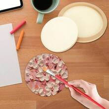 6PCS Unfinished Round Wood Panels, 8'' And 12'' Dia Wood Canvas Boards Painting, 3/4 Inch Deep Round Wooden Cradle Boards, Wooden Art Boards Crafts, Art Projects, Pouring Arts - Gỗ - Xem 8