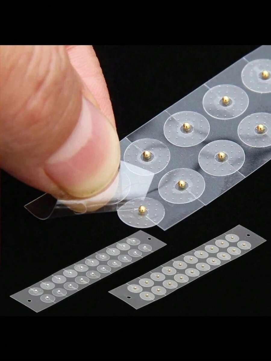 200/100/60/20片装一次性耳穴贴，耳针疗法，耳部按摩疗法，耳穴贴片，耳针治疗 - 彩色 - 查看 1