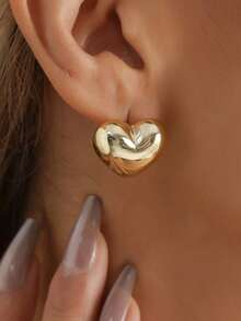 4-Piece Set Of Fashionable And Simple Baroque Faux Pearl Metal Heart Necklace With Adjustable Fine Chain Necklace, Women's Fashionable Jewelry, Suitable For Banquets Parties Daily Dates Commuting Wear