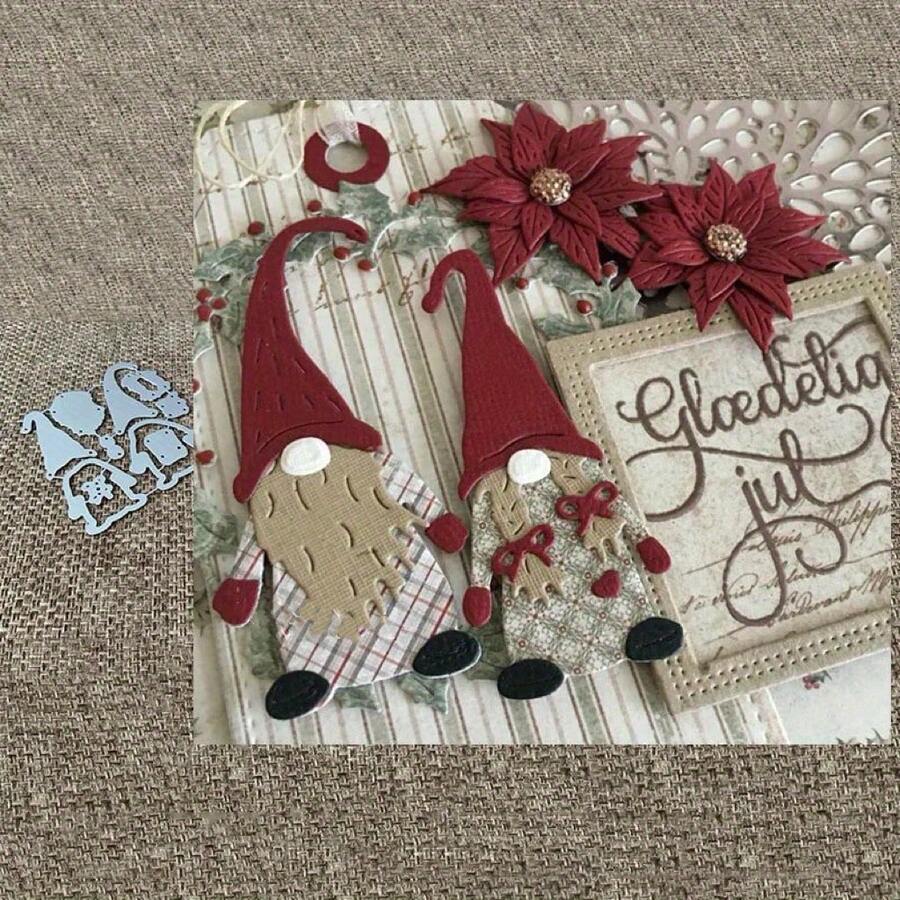 1pc Christmas Dwarf Decoration Scrapbooking Die Cutting Album Paper Card Craft Embossing, New Design Craft Metal Template Die Cutting Mold
