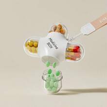 1个四格药盒，便携式透明密封小药盒，个人使用 - 白色 - 查看 6