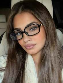 1pc Plastic Geometric Sweet Modern Simple Style Punk Delicate All-Match Best Friend Style Women Clear Glasses Reading Musical Festival Back-To-School Essentials Watch TV All-Season Accessories