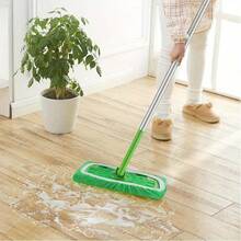 3pcs Super Absorbent Reusable Mop Pads - Microfiber Cleaning Cloths For Wet And Dry Floors, Durable Green Replacement Pads With Center Ridge And White Edges, High-Quality Household Cleaning Pads - 綠色的 - 查看 3