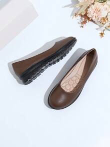 Women's Black Fashion Round Toe Platform Shoes, Chunky Heel Shoes, Ladies' Solid Color Work Shoes, Elegant Thick High Heel Pumps, Suitable For Work And Commute