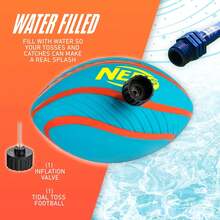 Nerf Piscina + fútbol acuático de Playa, fútbol acuático para Juegos acuáticos, Juguete de Piscina Perfecto para niños, fútbol Impermeable de Agarre Extra con Bomba de inflado - 1 - Ver 3