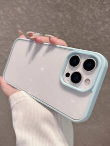 シンプルな黒色のアクリル透明電話ケース、 17 Pro Max/17 Pro/17 Air/17/16 Pro Max/16/16 Pro/16 Plus/11/15/15 Pro/15 Pro Max/12/13/14 Pro Max/XS/XR/11 Pro/11 Pro Max/12 Pro/12 Pro Max/13 Pro/13 Pro Max/7 Plus/14 Pro/14 Pro Max/14 Plus/7 Plus/8 Plus/8/SE2/12 Mini/13 Mini/16Eに対応、耐久性があり黄変防止のハードシェル - スカイブルーゼリーカラー - チェックする 9