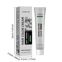 1支天然银色染发剂，澳洲坚果植物银灰色天然染发霜，时尚持久无害浅灰银色染发霜，中性时尚染发剂，适合所有发质，男女通用，节日礼物 - 淺灰色 - 查看 3