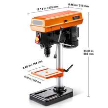 Taladro de banco  de 8 pulgadas, taladro de mesa, 750-3200 RPM, ajustable - 8 pulgadas - Ver 10