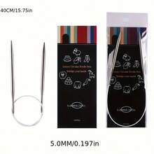 40cm Stainless Steel Knitting Needle Set, Knitting Tools For Sweaters, Practical Knitting Accessories With Storage Bag, Metal Handicraft Supplies For Knitting And Crocheting, Knitting Needles And Accessories - Multicolor - View 20