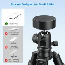 Starlink Mini Mount Kit For RV Boat Camper Ladder And Guardrail CNC Aluminum Alloy Adjustable Clamp 0.79"1.38" Pipe Diameter Universal Pipe Adapter Compatible With Starlink Mini