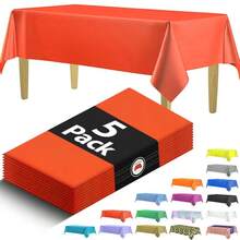 5/8pcs- Plastic Tablecloths For Rectangle Tables, Light Green Disposable Tablecloth, Waterproof Sage Green Table Cover For Birthday Bridal Wedding Baby Shower Party Decorations - Multicolor - View 10