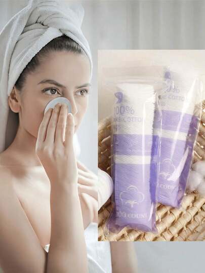 100 Stück/200 Stück Einweg Make-up Pads, runde Make-up Entfernungspads, ultra weiche Reinigungstücher für Erwachsene, Einweg Make-up Entfernungs-Reinigungspads