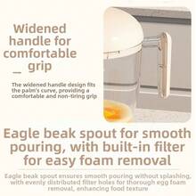 Hand-Pressed Egg Beating Cup Leak-Proof Dust-Proof Mixing Cup Whisk Easy Operate Creative Liquid Mixing Cup Household - Multicolor - View 8