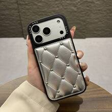 [Popular] Apple 17 Minimalist Case, Premium Diamond Quilted Leather, Phone 17 Case, Compatible With Phone 16 Pro Max/16/15 Pro/14/14 Pro/13 Pro, Shockproof Bumper Phone Cover, Drop And Scratch Protection