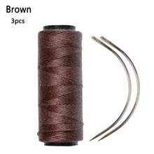 1卷假发编织线，配2根C型弯针，假发制作工具缝纫线 - 彩色 - 查看 12