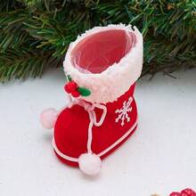 1pc Christmas Stocking Pen Holder, Creative Pen Holder, Small Boot Ornament, Christmas Tree Shoe Ornament, Decorative Item, Scene Arrangement, Holiday Celebration, Ideal For Christmas Decoration