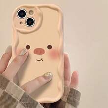 Cute Little Pig Is Compatible With Apple 17/16/15 Phone Cases, IPhone14/13/12 Pro Max. It Features A High-End, Simple And Cartoonish Design - Multicolor - View 3