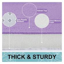 Memory Foam Bath Mat 30x20, Extra Soft And Absorbent Bathroom Mats, Non Slip Washable Carpet For Floor, Shower And Tub, - 多色71 - 查看 2