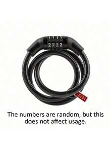 1pc This Multi-Purpose Mini Combination Lock Features A Heavy-Duty Cable, Ideal For Securing Bikes, Scooters, Mopeds, And Other Gear. The 4-Digit Combination Offers Customizable, Keyless Security, While The Durable Cable Resists Cutting And Tampering. - Multicolor - View 2
