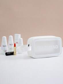 1 件女士大容量便携式旅行洗漱包,适用于化妆和浴室必需品,复古化妆刷收纳,奢华多口袋化妆包,可爱 PU 皮革防水便携式化妆刷收纳洗漱包夏季旅行,度假屋浴室装饰节日化妆品收纳包浴室配件返校 - 彩色 - 查看 22