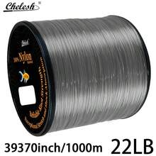 Chelesh 1000米/39370英寸尼龙钓鱼线，高强度单股，透明色、玫瑰红、酒红、黑灰色、橄榄绿可选，拉力强度6磅-38磅，耐用耐磨，抛投顺畅，轻盈弹性，耐腐蚀，低吸水性，质地柔软，易于控制和打结，适用于海钓、池塘钓、鲤鱼钓、路亚钓、珠宝DIY、钓鱼礼品 - 彩色 - 查看 37