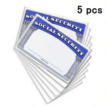 10-Pack Social Security Card Protector Sleeves - 31Mil Thick Waterproof Soft Clear PVC Sleeves For SSN & Medicare Cards, Essential Document Protection For Wallet Organization & Security Gifts - 白色 - 查看 13