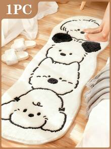 1pc Faux Wool 10mm Thick, 1000g/㎡, Cute Puppy Asymmetrical Shaped Carpet, Fluffy Soft Area Rug, Non-Slip Washable Mat For Bedroom, Living Room, Study Or Bathroom - Multicolor - View 6