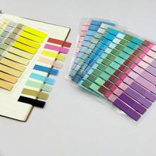 200張莫蘭迪色可書寫可重複黏貼索引標籤貼，彩色書頁標記貼紙條，學校用品 - 5.5*15cm - 查看 3