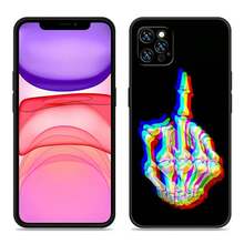 Skull Skeleton Flowers Black Silicone Phone Case Covercompatible with Apple  12 13 Mini 11 14 15 16 Pro Max 7 8 Plus,Covercompatible with  17 Hülle, 17 pro Hülle, 17 promax Hülle - 10 - Übersicht 8