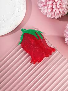 1 Stück rosa retro-chic Lippen, Herz, Mondsichel, Rose Acryl Haarkralle Winter Haaraccessoires Mode Krallenklemmen Elegante Haarspangen Lässige Haarklammer - Verschiedenfarbig - Übersicht 20