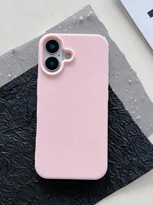 1pc Cute Solid Color Matte Large Hole Full Coverage TPU Shockproof Phone Case Compatible With Apple 17/16/15/14/13/12/11/XSMAX/X/XS/XR/7PLUS/8PLUS/7/8 - 款式1(1pc) - 查看 4