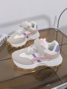 1 par de zapatos deportivos casuales de moda con suela blanda y antideslizante para niños, apropiados para uso diario casual, correr y viajar, para niños pequeños/grandes