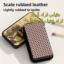 10个装 80mm x 34mm 复古铁质火柴盒香烟盒，复古做旧金属滑动盖设计，仿皮纹理收藏铁盒，父亲节礼物/男士时尚配饰/2025吸烟必备品（3.15"X1.34" 口袋尺寸，防锈涂层，圣诞礼物）