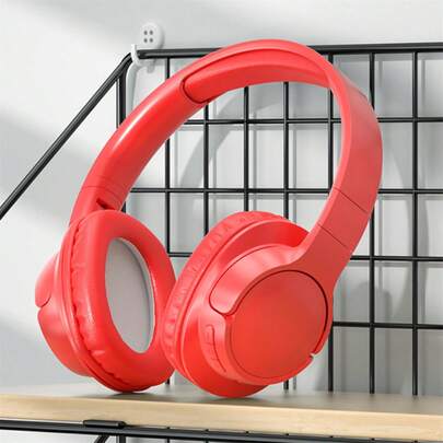 1个复古无线耳机，头戴式无线运动耳机，复古设计无线立体声耳机，女士款，重低音无线游戏耳机，兼容苹果和安卓手机，HiFi环绕立体声，符合人体工学设计，轻巧舒适，绝佳礼物