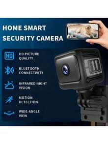 4K无线摄像头，广角镜头。配备小影观观App。支持4位用户同时在线，可通过二维码和蓝牙连接。内置大容量电池，续航持久。螺旋支架支持多种场景。具备低电量提醒和智能报警推送功能。电池容量：1600mAh。