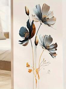 1 buah Stiker Dinding Bunga Poppy, Stiker Vinyl Perekat Mandiri yang Dapat Dilepas, Cocok untuk Dekorasi Dinding Rumah, Dekorasi Rumah, Dekorasi Latar Belakang Dinding Kamar Tidur untuk Mempercantik Ruangan - MultiWarna - View 1