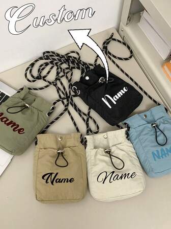 Customizable Casual Crossbody Bag, Perfect For Couples. Customize With Names Or Photos Of Both Partners. Ideal For Everyday Shopping Or Travel. This Multi-Functional Bag Can Hold Your Phone, Lipstick, And Other Essentials. A Versatile Everyday Accessory.