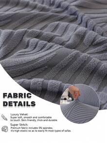 1pc Large Leaf Sofa Cover, High-End Anti-Slip Living Room Couch Slipcover, Machine/Hand Washable, Pet-Friendly, Suitable For All Seasons, Home, Kitchen, Bedroom, Office Use - Dark Grey - View 7