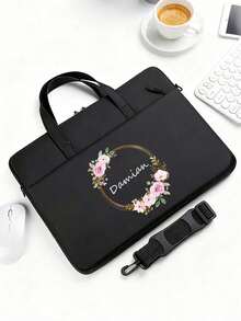 1pc 13-Inch DIY Printed Laptop Sleeve, Minimalist Briefcase, Laptop Protective Case, Laptop Commuter Briefcase, Document Storage Bag