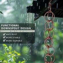 1pc Lotus Lilies Hanging Pendant For Home And Garden Decoration Metal Rain Chains For Gutters And Gutters Chains