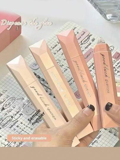 5pcs/Set Gradient Correction Tape, Double-Sided Adhesive Tape 360° Seamless Rotation, Student Writing Correction Tape, Suitable For Scrapbooks, DIY Crafts, Back To School Supplies, Office Supplies, Handmade Diaries And Art Projects