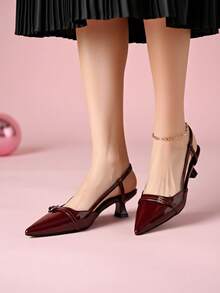Women Pumps - Burgundy - View 2