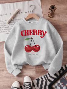 Set 2 buc. Hanorac cu guler rotund și pantaloni evazați cu talie înaltă, imprimeu minimalist casual, potrivit pentru copii și adolescenți, toamnă/iarnă