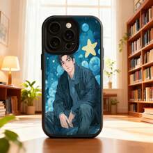 Funda para telefono con diseño de anime hombre elegante en traje azul estrellas y burbujas fondo nocturno para iPhone 14 Pro Max negro ideal para lectura estudio y viajesAplicable a teléfonos Apple y Galaxy. - Blanco - Ver 1