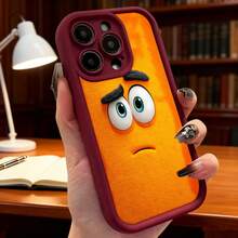 Cubierta de telefono con diseño de personaje animado naranja para iPhone 14 Pro Max funda protectora con estampado divertido y expresivo ideal para uso diario en casa o oficinaAplicable a teléfonos Apple y Galaxy. - Burdeos - Ver 7