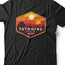 Tatooine National Park Tshirt Unisex & Kids Funny Storm Wars Star Trooper Short Sleeve Classic  100_ Cotton.Jpg 1pc Women's Solid Color Crew Neck Short Sleeve Fitted T-Shirt, Suitable For Summer - Đen 2 - Xem 6