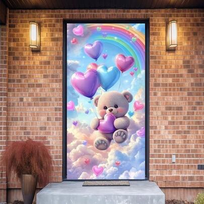 2D Cupid And Heart-Shaped Valentine's Day Door Hanger - Suitable For Home And Office Decoration, Ideal Choice For Celebrations And Festive Activities