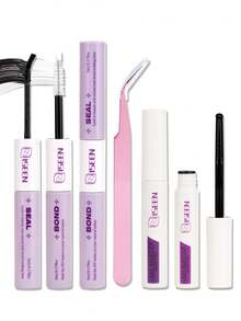 5ml Wimpernkleber, 5ml Wimpernversiegelung, 5ml Wimpernentferner, starker Wimpernkleber, 2-in-1 Wimpernkleber & Versiegelung, langanhaltender Halt, ganztägiger Tragekomfort, 2-in-1 Wimpernkleber, Versiegelung und Entferner, geeignet für Tages-Wimpernverlängerung - Schwarz - Übersicht 1